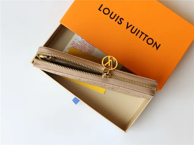 Louis Vuitton Embossed Monogram Beige Long Wallet 13