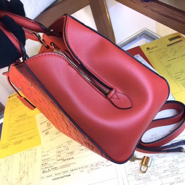 Louis Vuitton Embossed Monogram কালো Structured টপ-হ্যান্ডেল বস্টন ব্যাগ 4