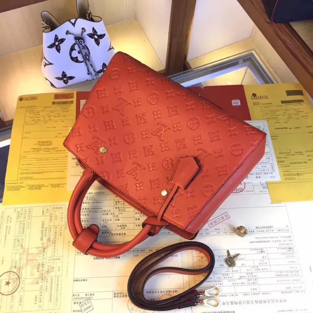 Louis Vuitton Embossed Monogram কালো Structured টপ-হ্যান্ডেল বস্টন ব্যাগ 7