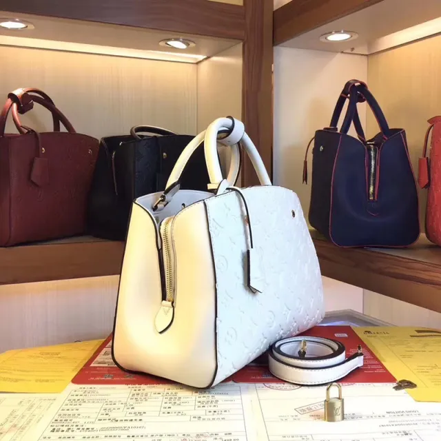 Louis Vuitton Embossed Monogram কালো Structured টপ-হ্যান্ডেল বস্টন ব্যাগ 14