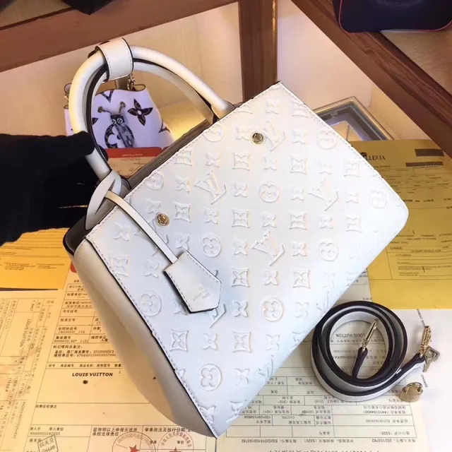 Louis Vuitton Embossed Monogram কালো Structured টপ-হ্যান্ডেল বস্টন ব্যাগ 19