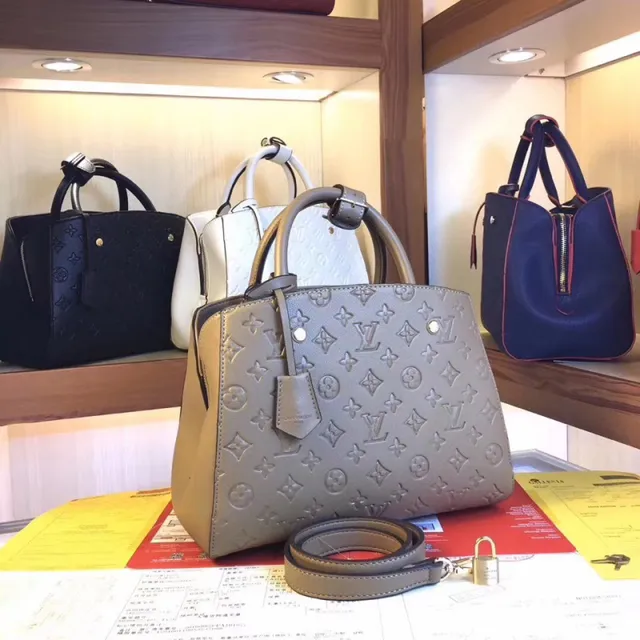 Louis Vuitton Embossed Monogram কালো Structured টপ-হ্যান্ডেল বস্টন ব্যাগ 24