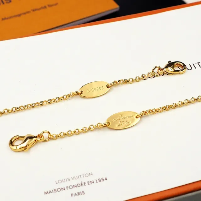 Louis Vuitton Enamel Polka-Dot LV and Shell Charm Necklaces 2