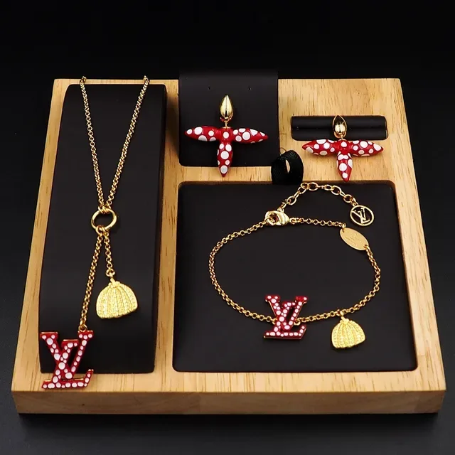 Louis Vuitton Enamel Polka-Dot LV and Shell Charm Necklaces 5