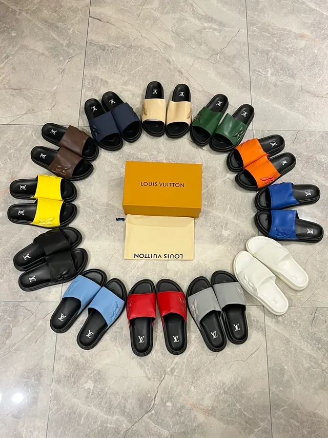 Louis Vuitton Floral Embossed Slide Slippers 1