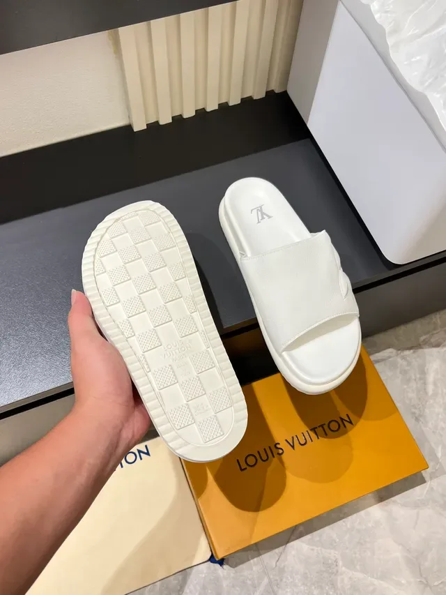 Louis Vuitton Floral Embossed Slide Slippers 3