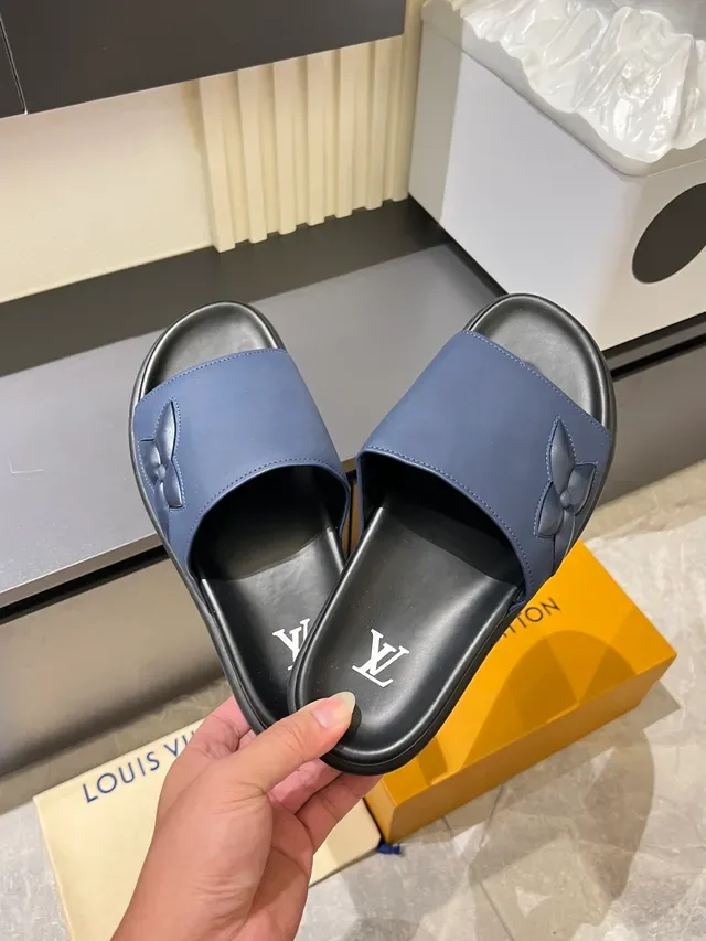 Louis Vuitton Floral Embossed Slide Slippers 5