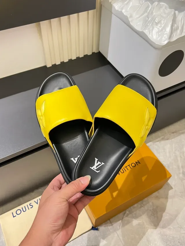 Louis Vuitton Floral Embossed Slide Slippers 8
