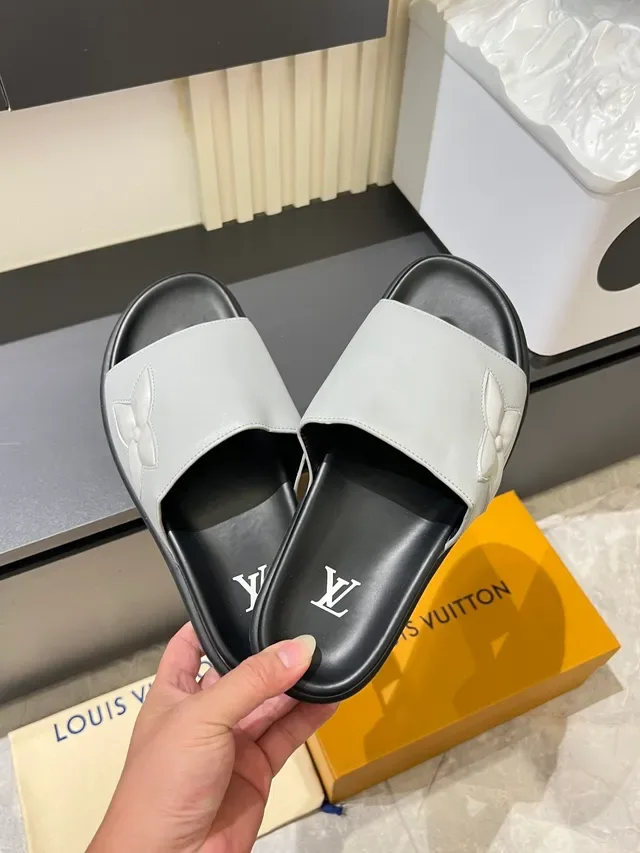 Louis Vuitton Floral Embossed Slide Slippers 11