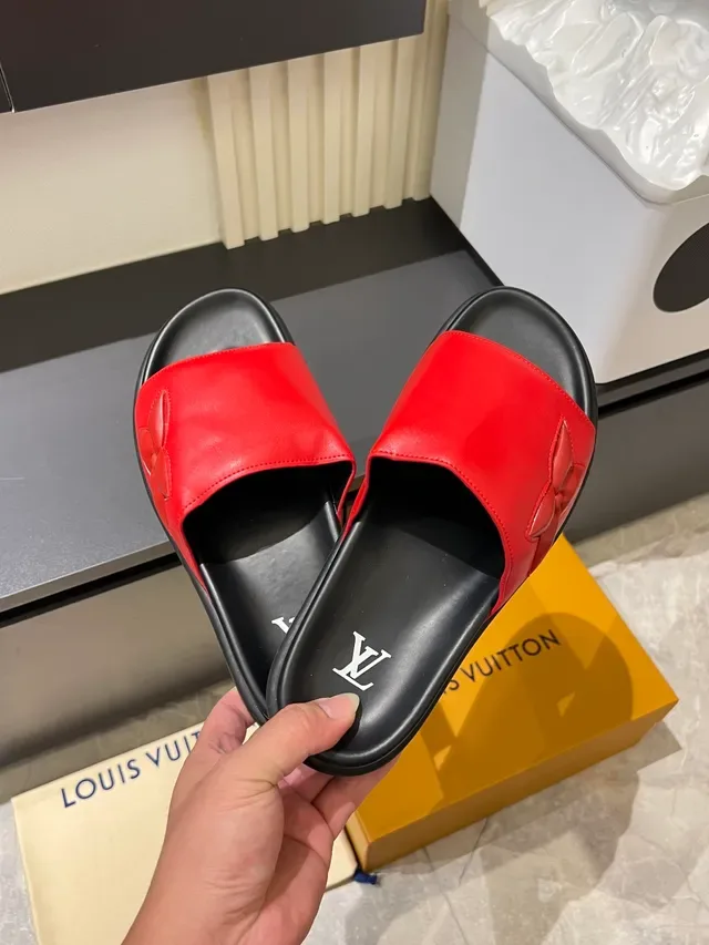 Louis Vuitton Floral Embossed Slide Slippers 14