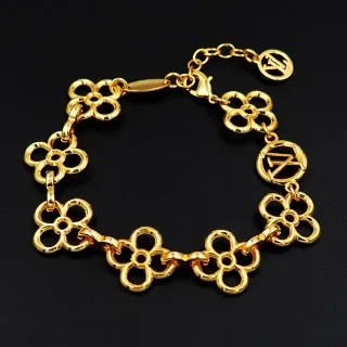 Pulsera Louis Vuitton Floral-Link Monogram dorado
