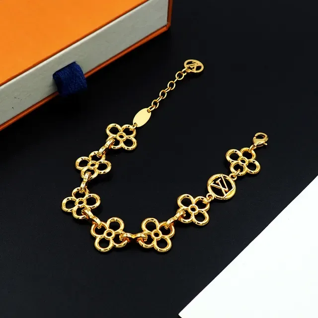 Louis Vuitton Floral-Link Monogram Gold-Tone Bracelet 2