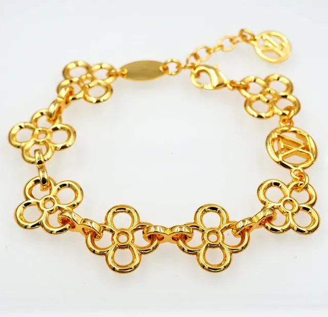 Louis Vuitton Floral-Link Monogram Gold-Tone Bracelet 3