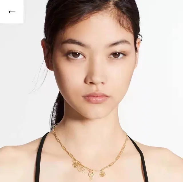 Louis Vuitton Gold Paperclip Chain Multi-Charm Pendant Necklace 4