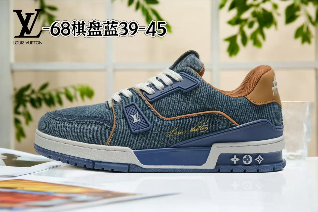 Louis Vuitton Gray Beige Layered Mixed-Material Upper Sculpted White Midsole Lifestyle Sneakers 14