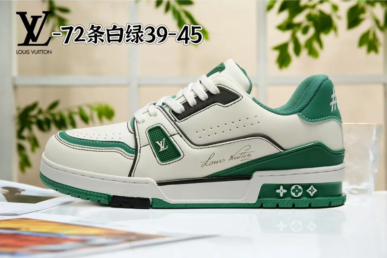 Louis Vuitton Gray Beige Layered Mixed-Material Upper Sculpted White Midsole Lifestyle Sneakers 16