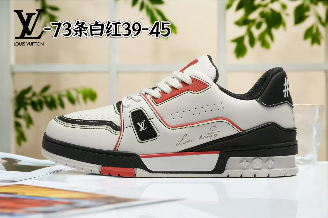 Louis Vuitton Gray Beige Layered Mixed-Material Upper Sculpted White Midsole Lifestyle Sneakers 17