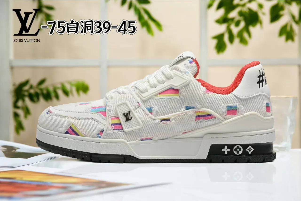 Louis Vuitton Gray Beige Layered Mixed-Material Upper Sculpted White Midsole Lifestyle Sneakers 18