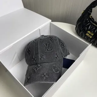 Louis Vuitton Gray Tonal Monogram Embroidery Structured Six-Panel Baseball Cap