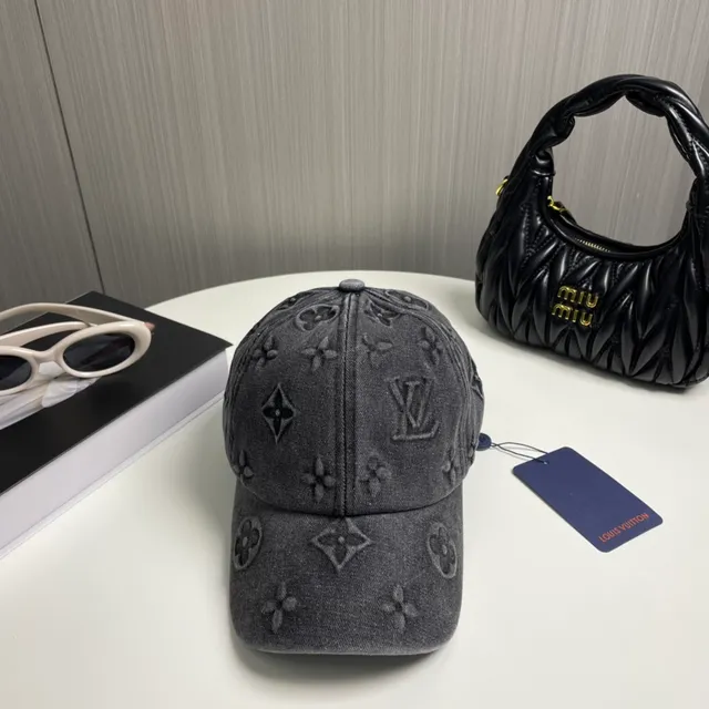 Louis Vuitton Gray Tonal Monogram Embroidery Structured Six-Panel Baseball Cap 2