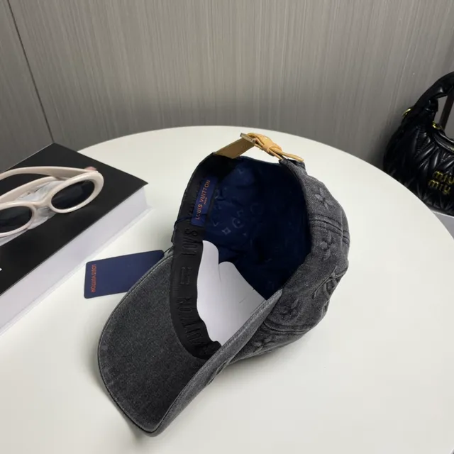 Louis Vuitton Gray Tonal Monogram Embroidery Structured Six-Panel Baseball Cap 4