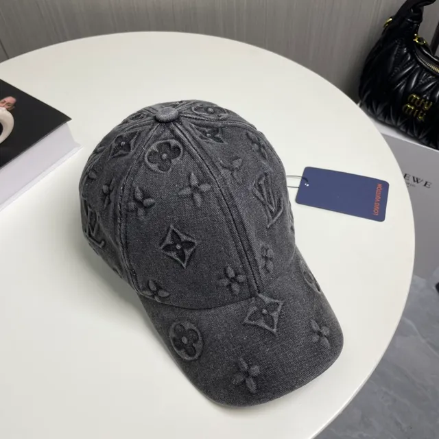 Louis Vuitton Gray Tonal Monogram Embroidery Structured Six-Panel Baseball Cap 6