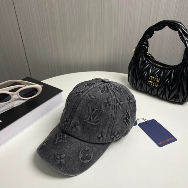 Louis Vuitton Gray Tonal Monogram Embroidery Structured Six-Panel Baseball Cap 7