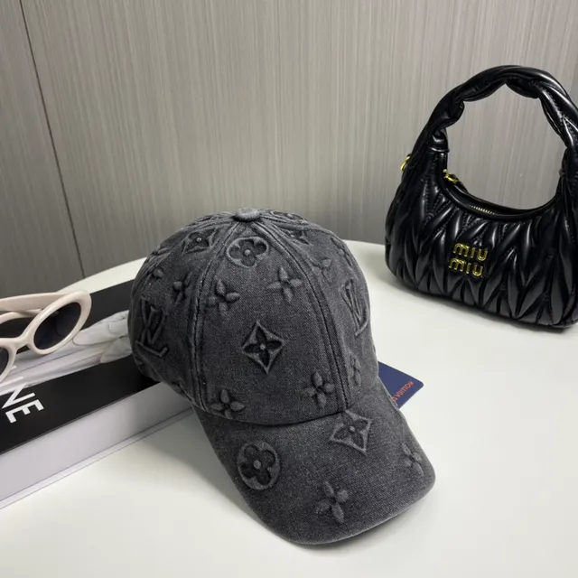 Louis Vuitton Gray Tonal Monogram Embroidery Structured Six-Panel Baseball Cap 9