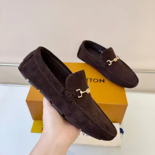 Louis Vuitton Horsebit 1955 Brown Suede Loafers
