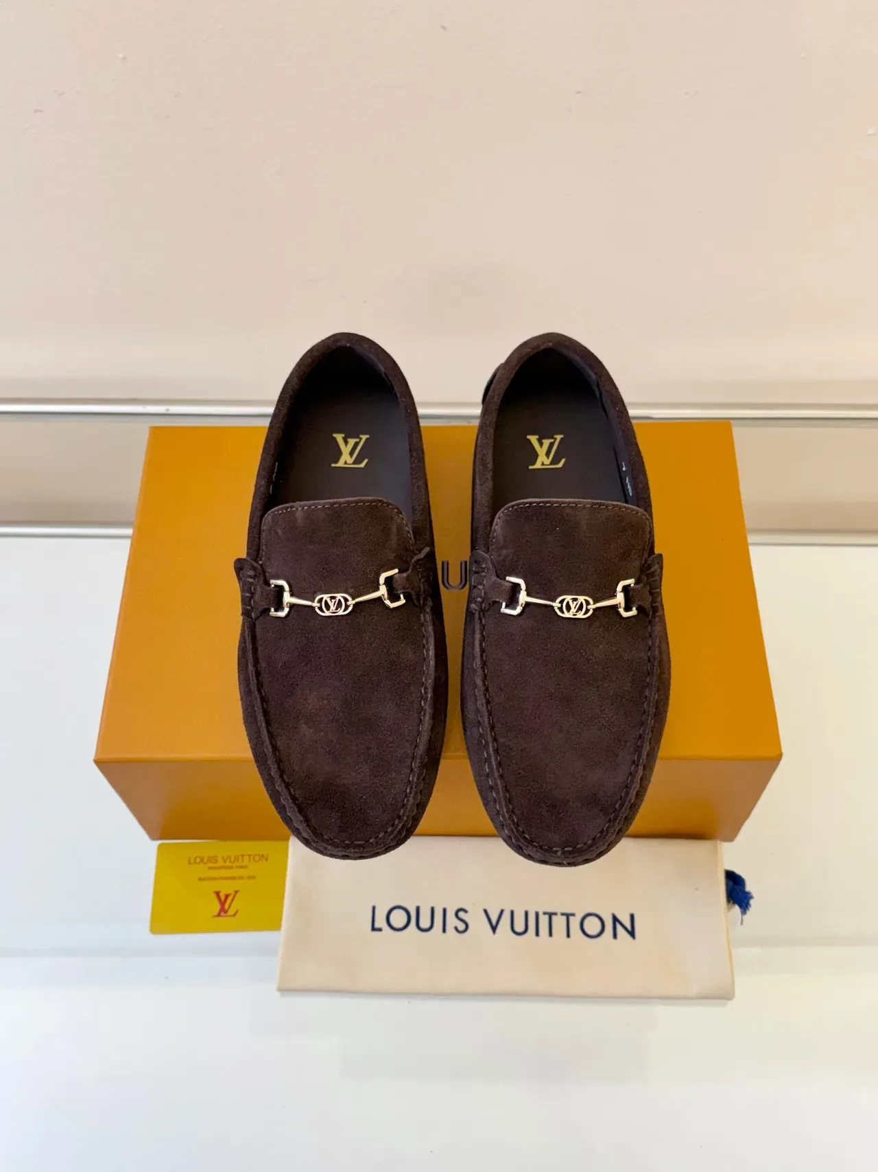 Louis Vuitton Horsebit 1955 Brown Suede Loafers 6