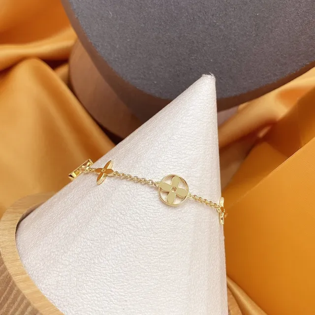 Louis Vuitton Idylle Blossom Gold Flower and Monogram Bracelet 3