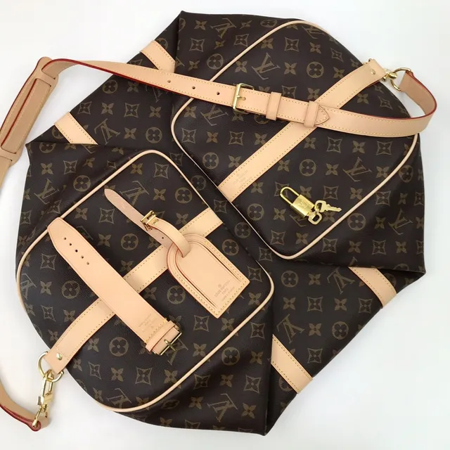 Louis Vuitton Keepall Bandoulière Monogram Canvas Brown and Tan Duffle Bag 20