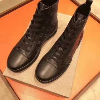 Louis Vuitton Le Cagole Black Monogram Canvas Ankle Boots