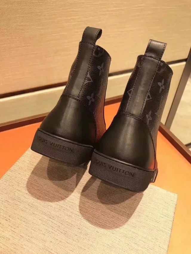 Louis Vuitton Le Cagole Black Monogram Canvas Ankle Boots 5