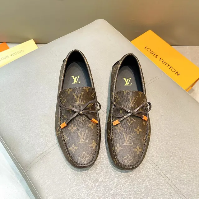 Louis Vuitton Loafer Brown Orange Monogram-Coated Leather Contrast Rubber Sole Loafer 2