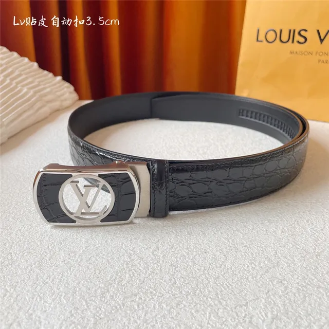 Louis Vuitton LV Belt Automatic Buckle Crocodile Leather Belt 6