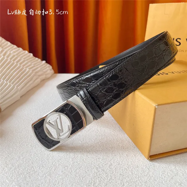 Louis Vuitton LV Belt Automatic Buckle Crocodile Leather Belt 7