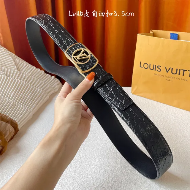 Louis Vuitton LV Belt Automatic Buckle Crocodile Leather Belt 8