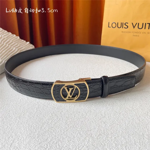 Louis Vuitton LV Belt Automatic Buckle Crocodile Leather Belt 9