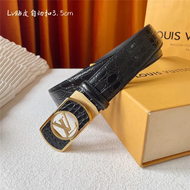 Louis Vuitton LV Belt Automatic Buckle Crocodile Leather Belt 13