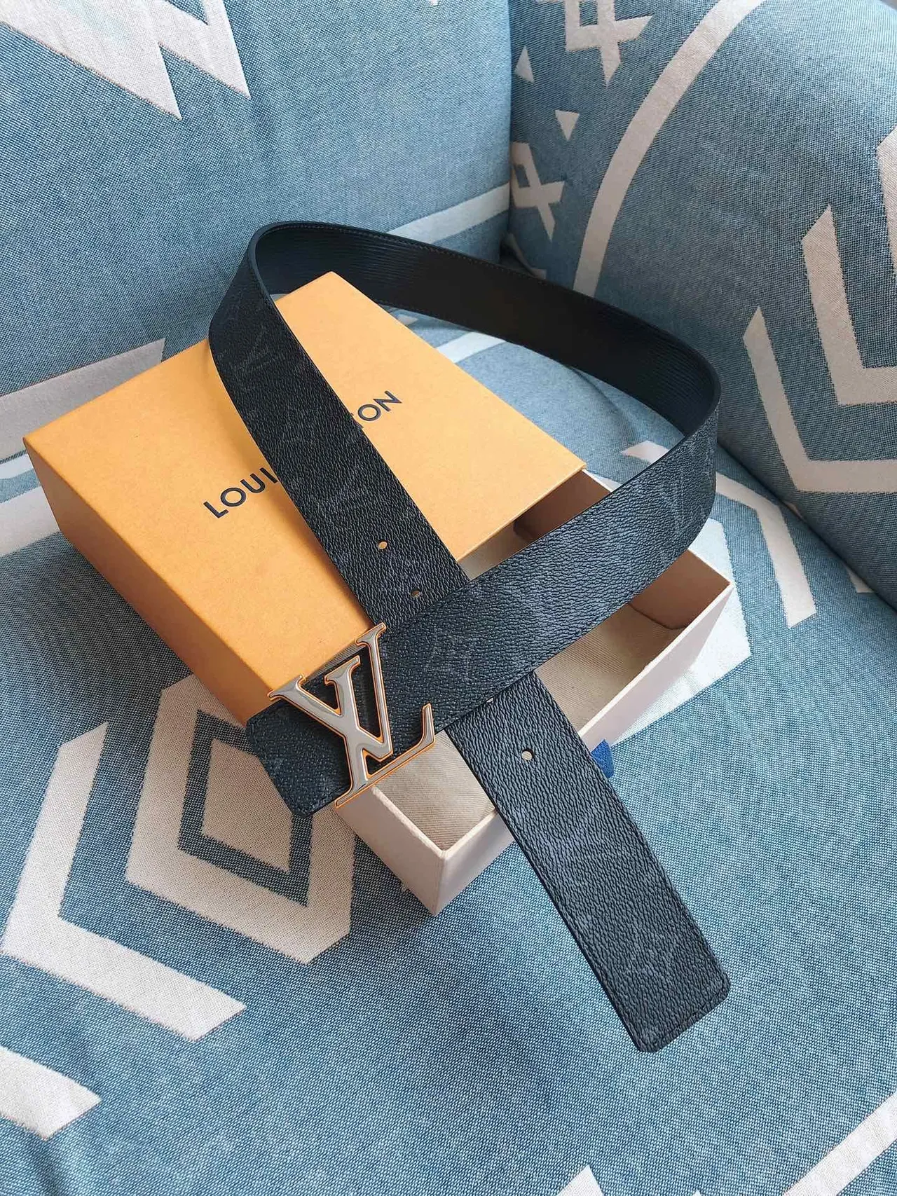 Louis Vuitton LV Belt Black Monogram Leather Belt 3