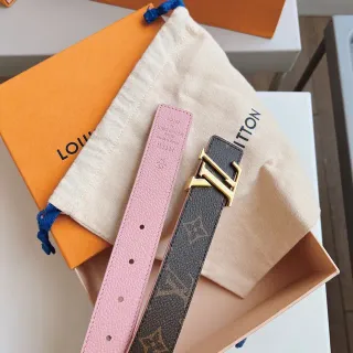 Louis Vuitton LV Belt গোলাপি এবং মোনোগ্রাম ক্যানভাস চামড়া বেল্ট
