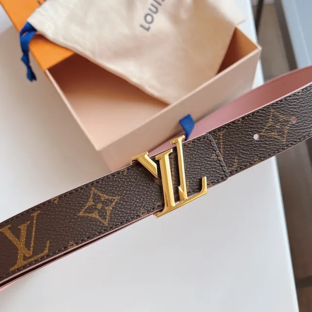 Louis Vuitton LV Belt গোলাপি এবং মোনোগ্রাম ক্যানভাস চামড়া বেল্ট 7
