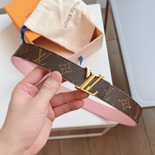 Louis Vuitton LV Belt গোলাপি এবং মোনোগ্রাম ক্যানভাস চামড়া বেল্ট 9