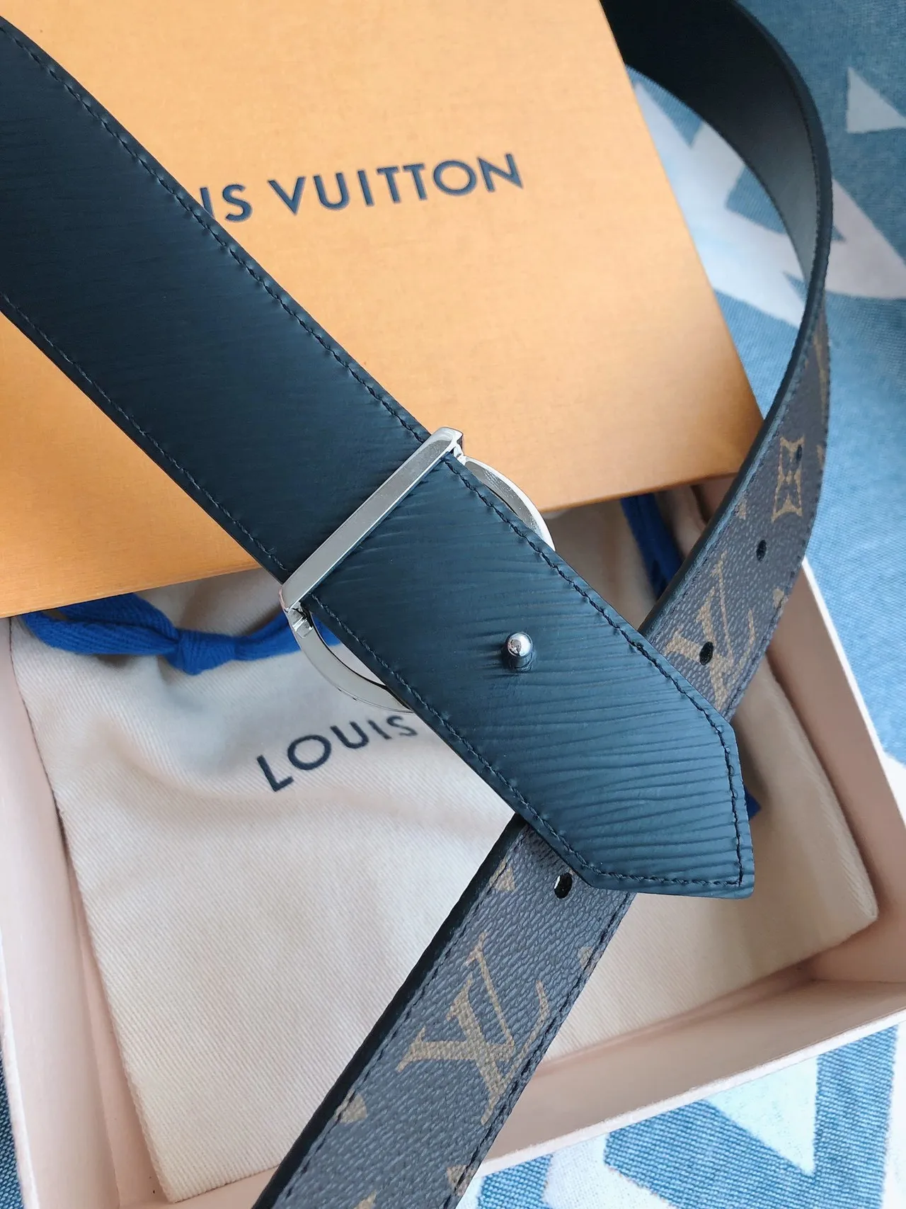 Louis Vuitton LV Circle Monogram Brown Leather Belt 4