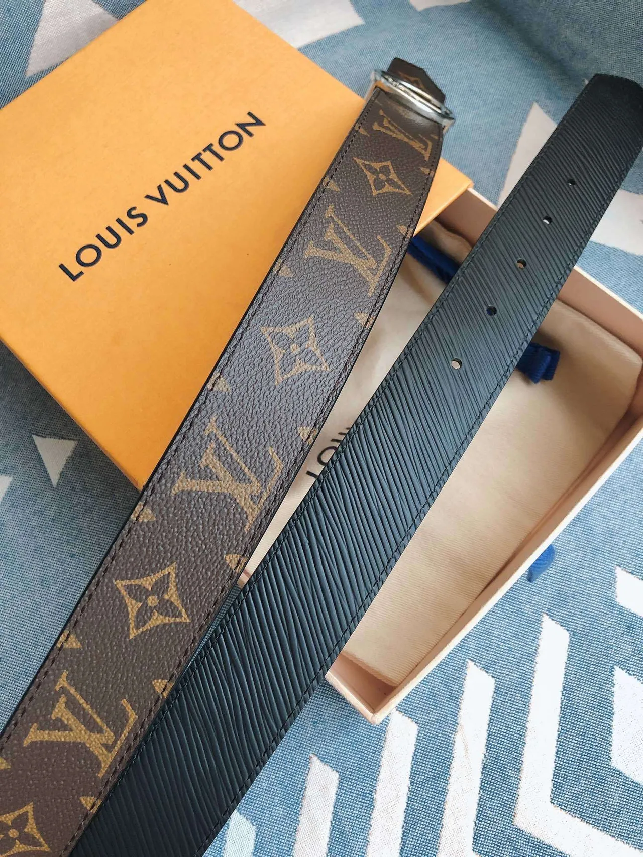 Louis Vuitton LV Circle Monogram Brown Leather Belt 6