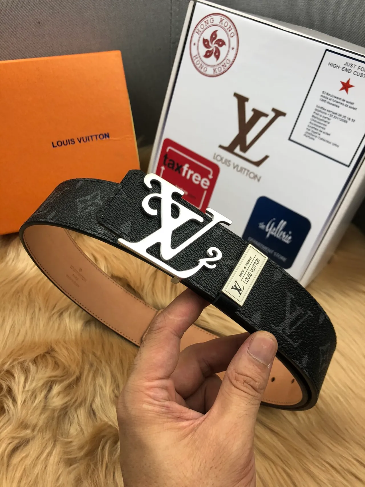 Louis Vuitton LV Initiales Black Monogram Leather Belt 7