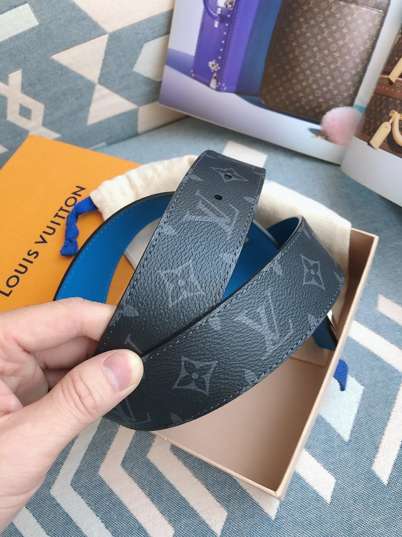 Louis Vuitton LV Initiales Monogram Leather Belt 3