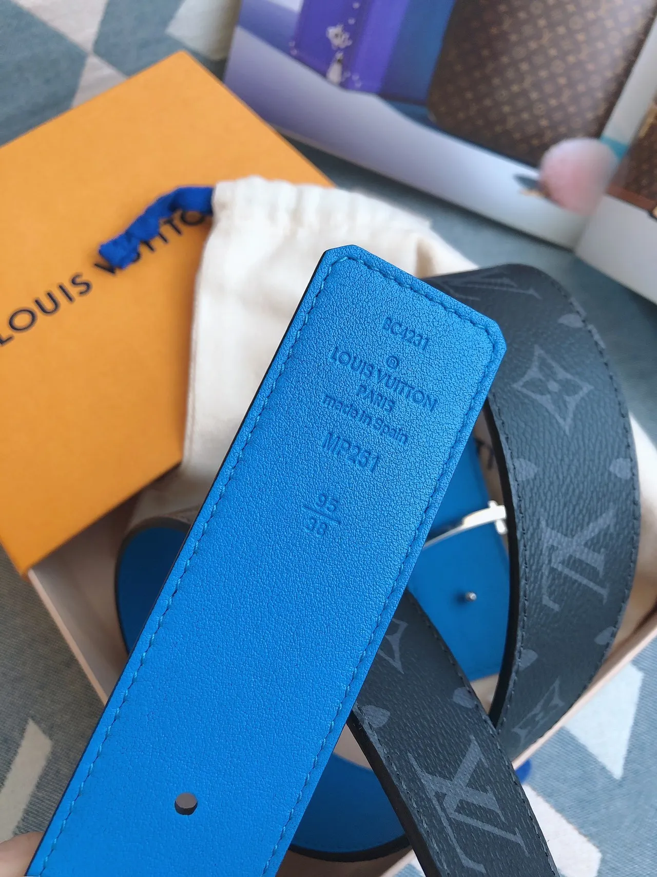 Louis Vuitton LV Initiales Monogram Leather Belt 4