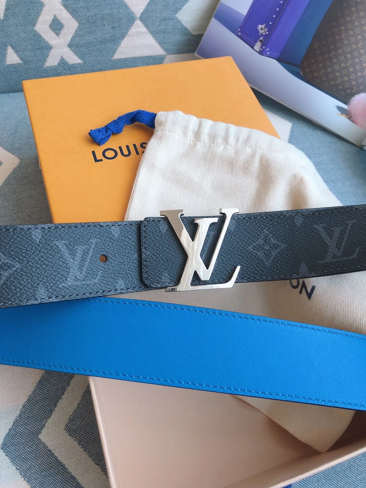 Louis Vuitton LV Initiales Monogram Leather Belt 6